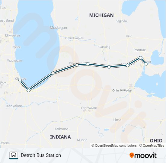 GREYHOUND US0160 Bus Line Map