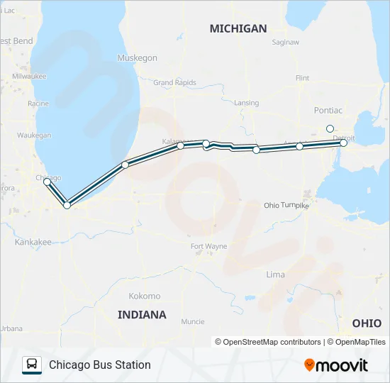 GREYHOUND US0160 Bus Line Map