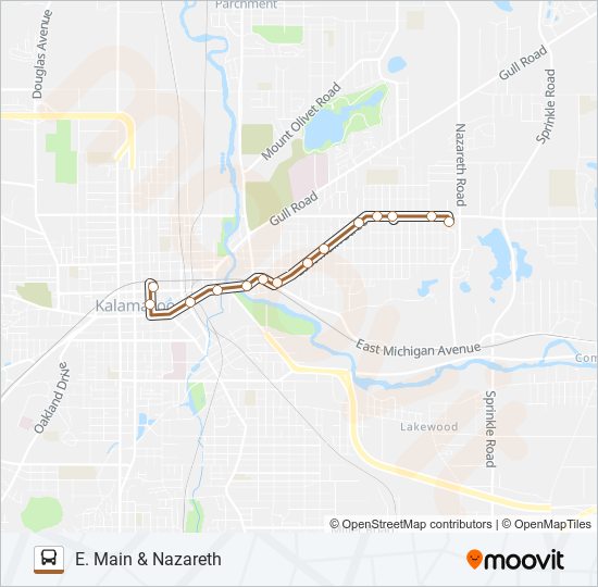 Mapa de 5 de autobús