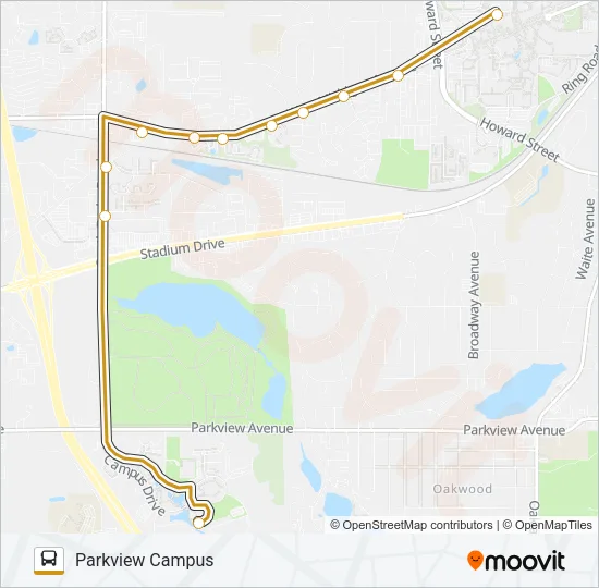 25 Bus Line Map