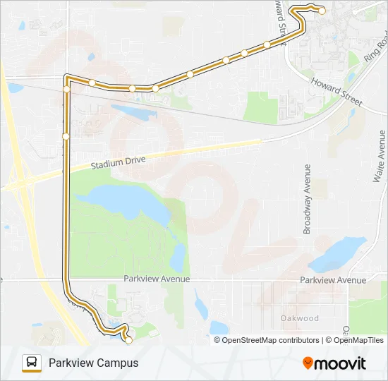 25 Bus Line Map