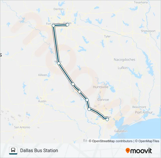 GREYHOUND US1100 Bus Line Map