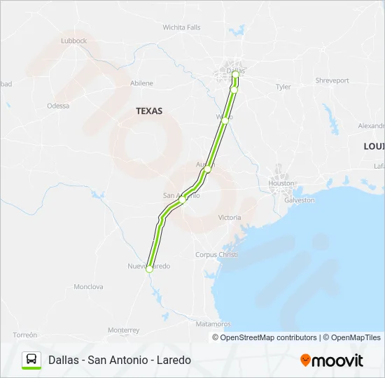 FLIXBUS US1161 Bus Line Map
