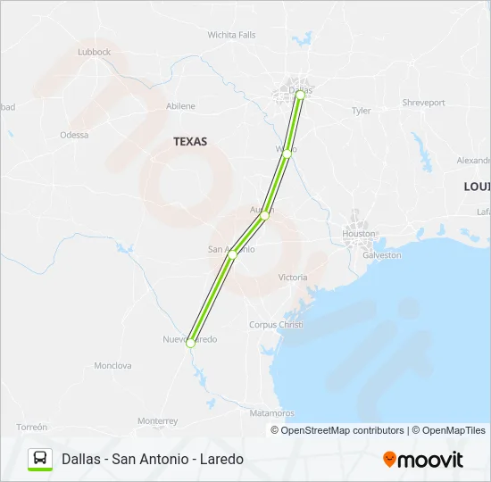 FLIXBUS US1161 Bus Line Map