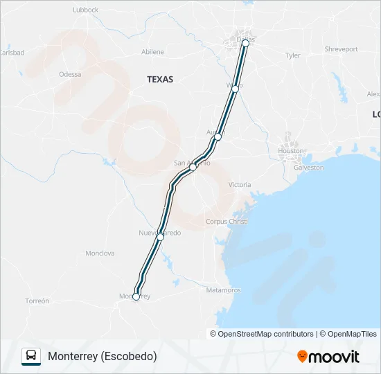 GREYHOUND US1160 Bus Line Map