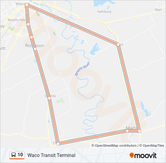 10 bus Line Map