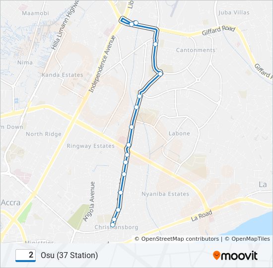 2 bus Line Map