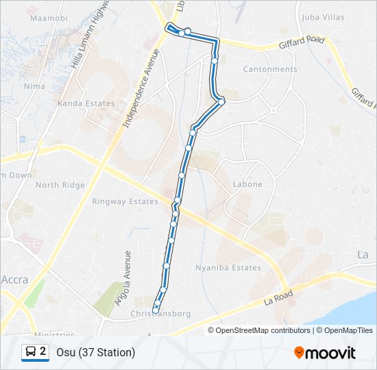 2 bus Line Map