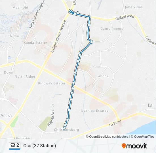 2 Bus Line Map