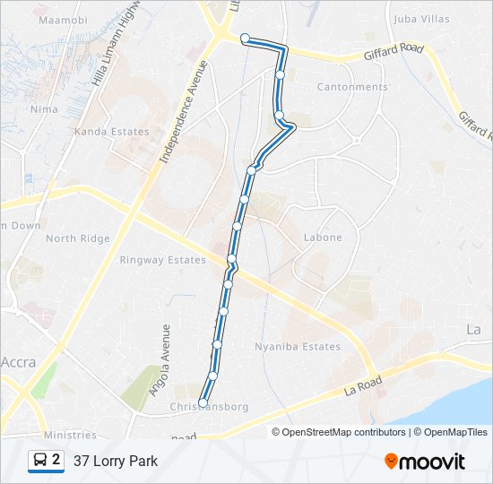 2 Bus Line Map