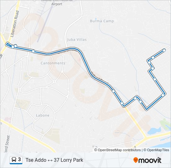 3 bus Line Map