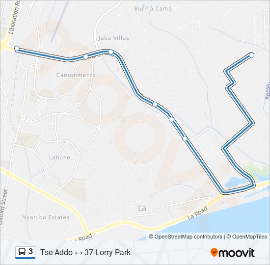 3 bus Line Map