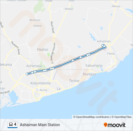 4 Bus Line Map