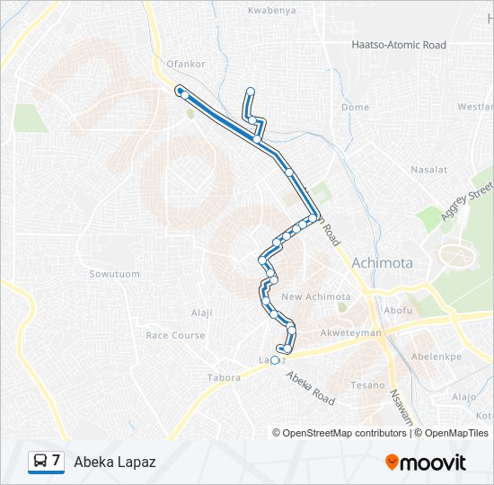 7 Bus Line Map