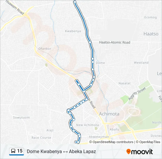 15 Bus Line Map
