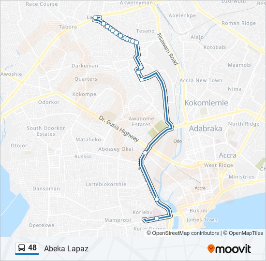 48 bus Line Map