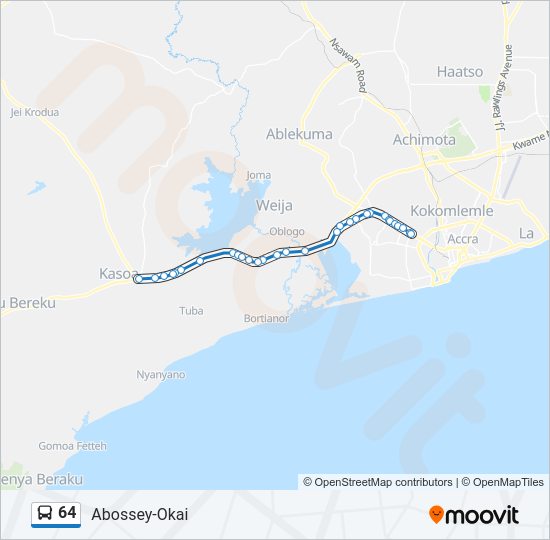 64 Bus Line Map