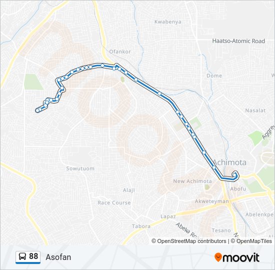 88 bus Line Map