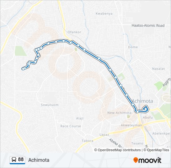 88 bus Line Map