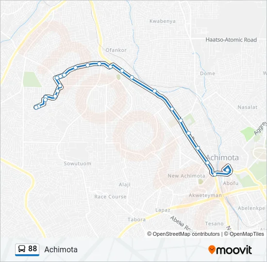 88 Bus Line Map