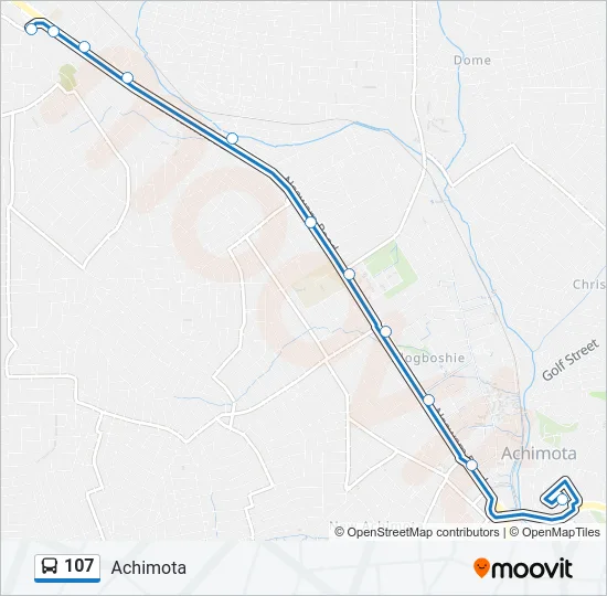 107 Bus Line Map