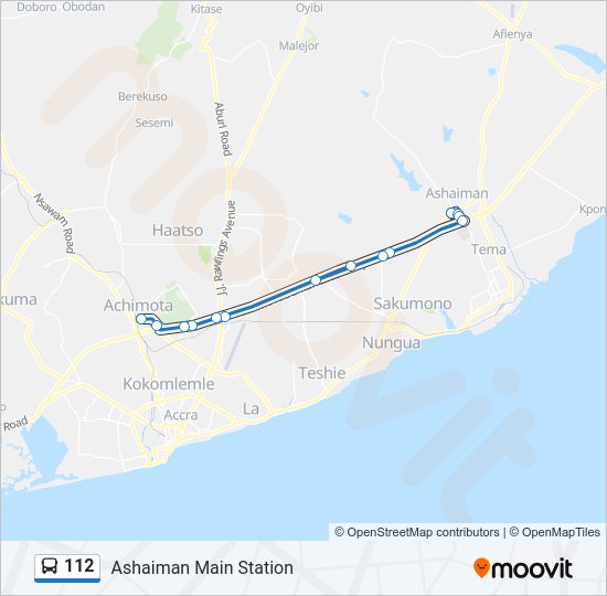 112 Bus Line Map