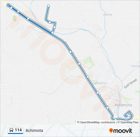 114 Bus Line Map