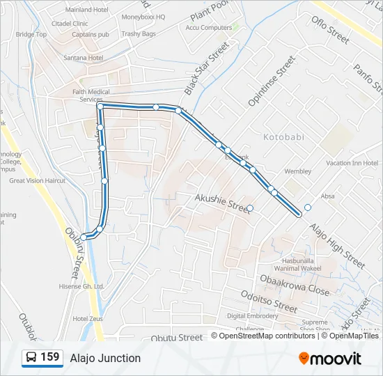 159 Bus Line Map