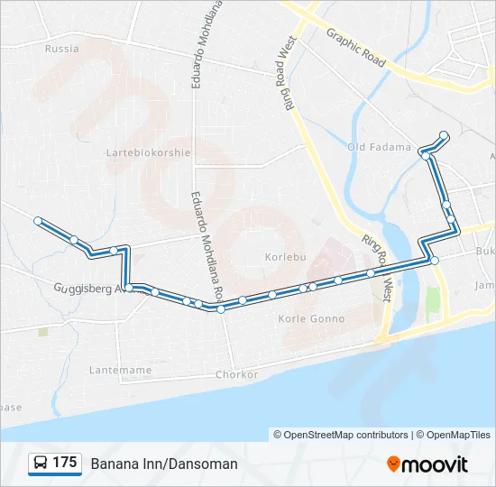 175 Bus Line Map