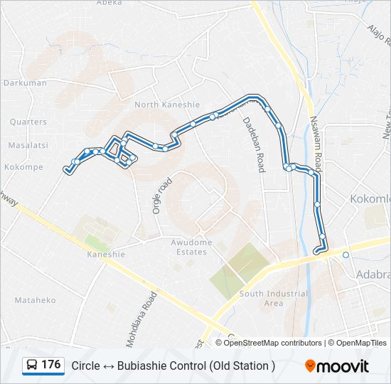 176 Bus Line Map