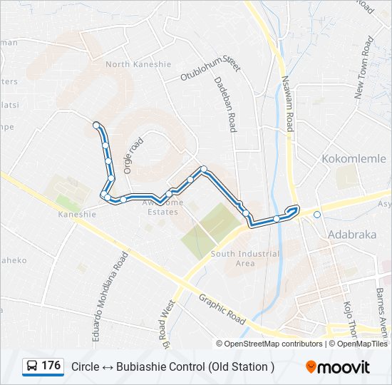 176 Bus Line Map