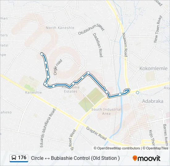 176 Bus Line Map