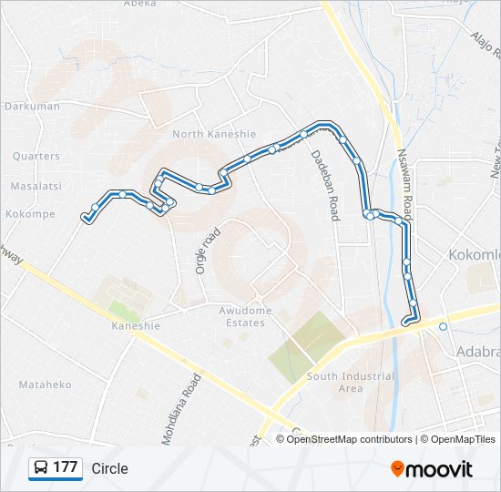 177 Bus Line Map