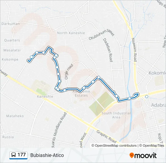 177 Bus Line Map