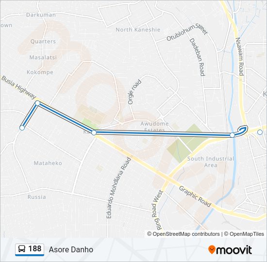 188 Bus Line Map