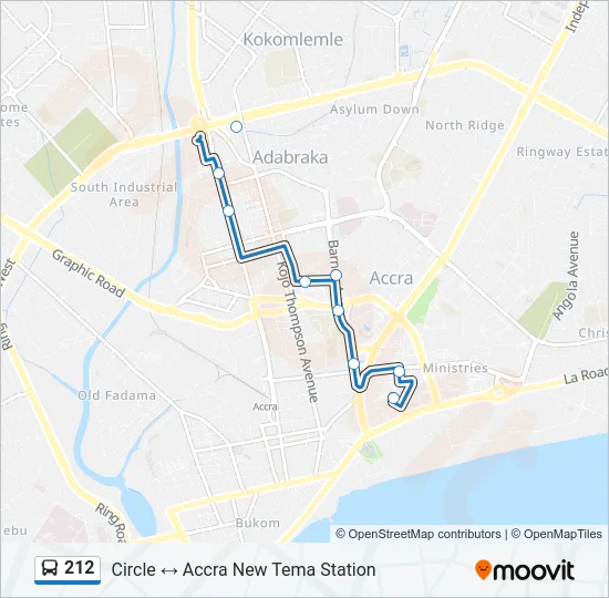 212 Bus Line Map