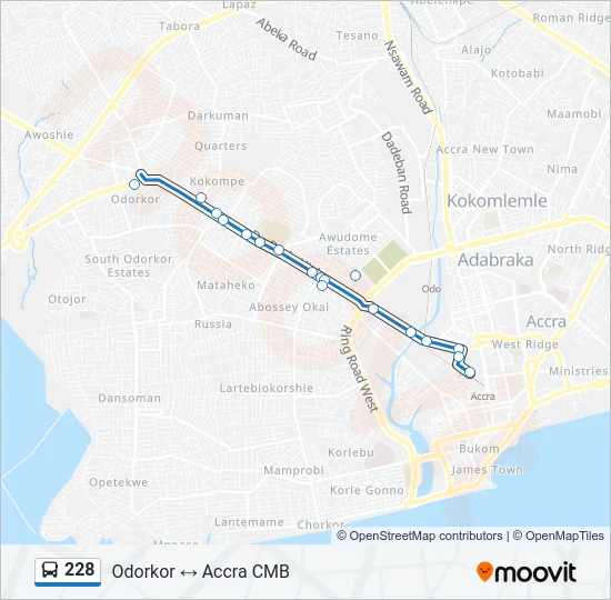 228 Bus Line Map