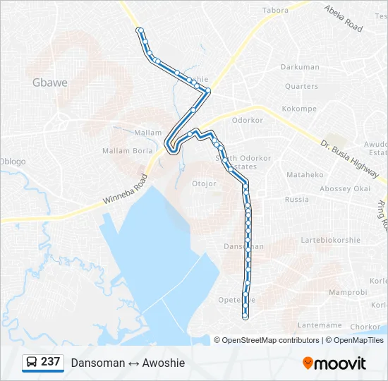 237 Bus Line Map