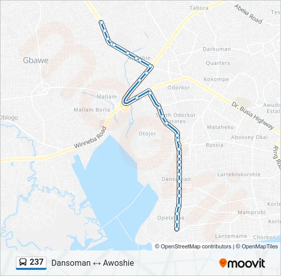237 Bus Line Map