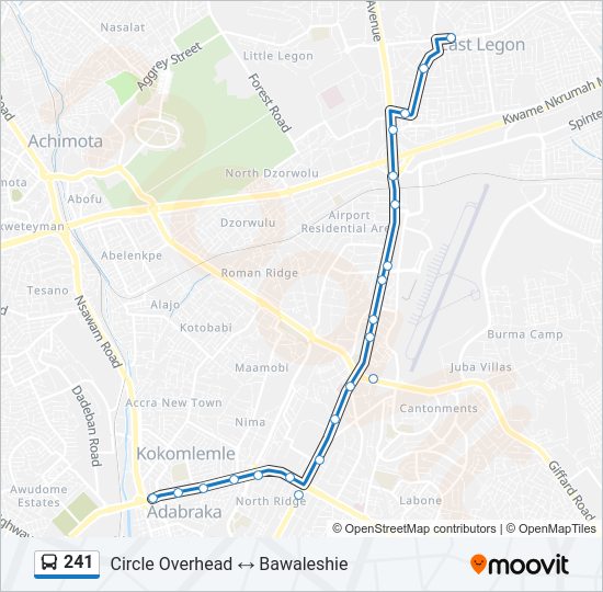 241 Bus Line Map