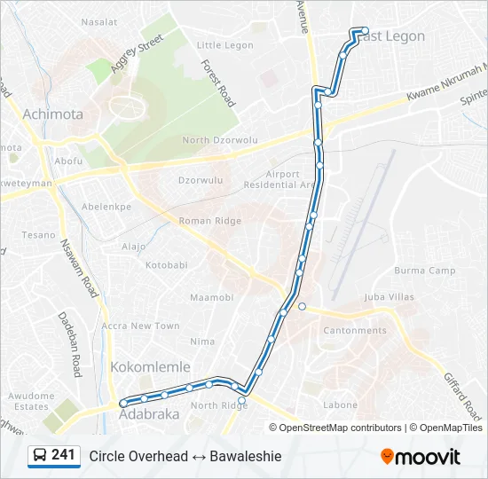 241 Bus Line Map