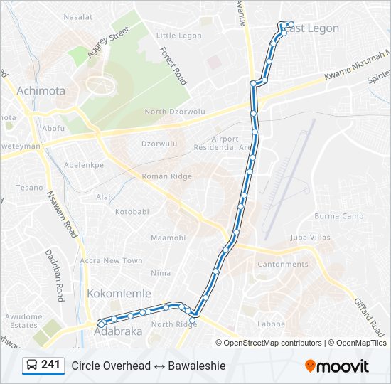 241 Bus Line Map