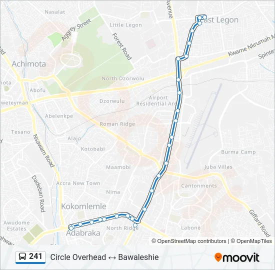 241 Bus Line Map