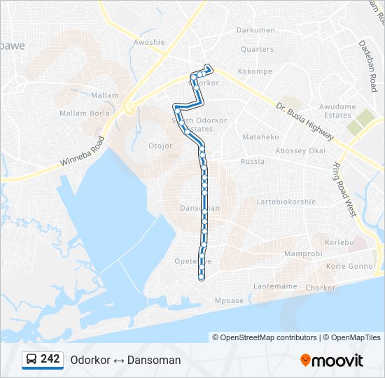 242 Bus Line Map