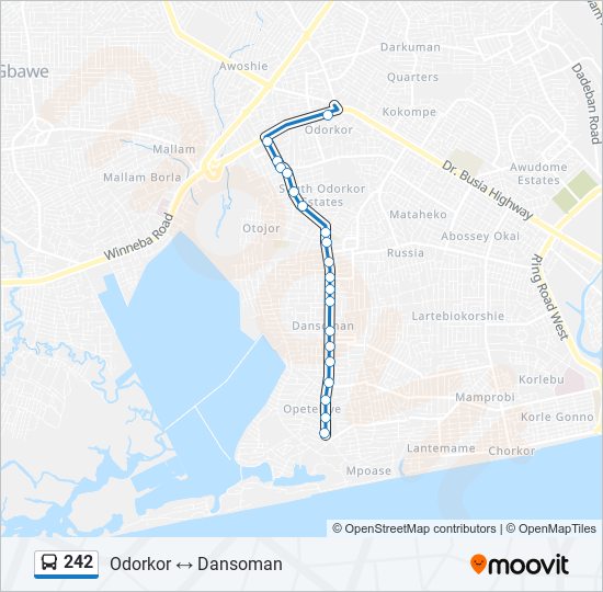 242 Bus Line Map