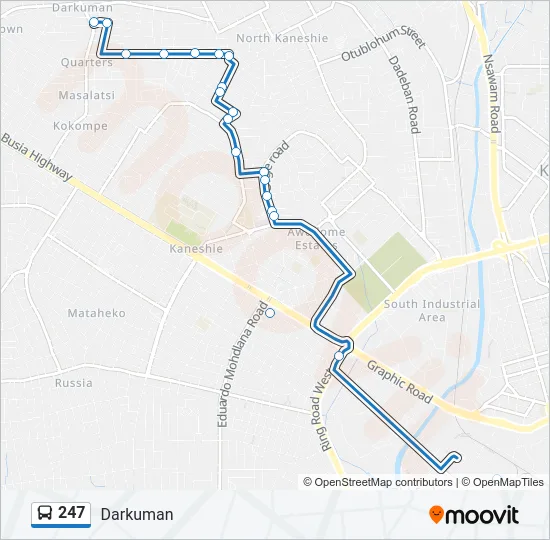 247 Bus Line Map