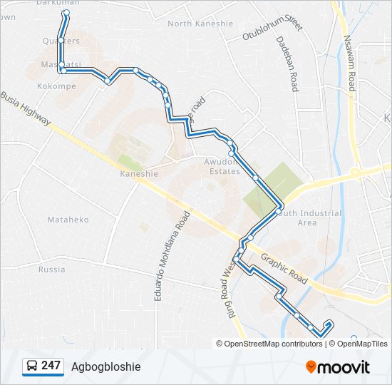 247 bus Line Map