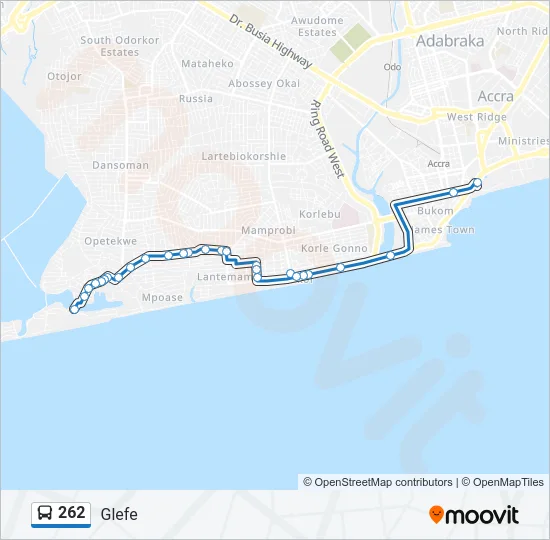 262 Bus Line Map