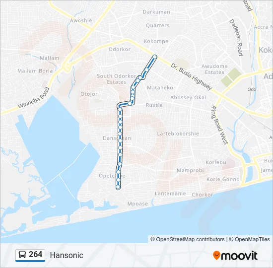 264 Bus Line Map