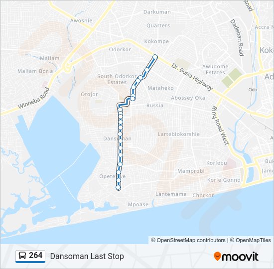 264 Bus Line Map